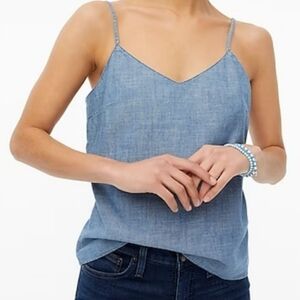 J. Crew Factory Chambray Cami Top Denim Color